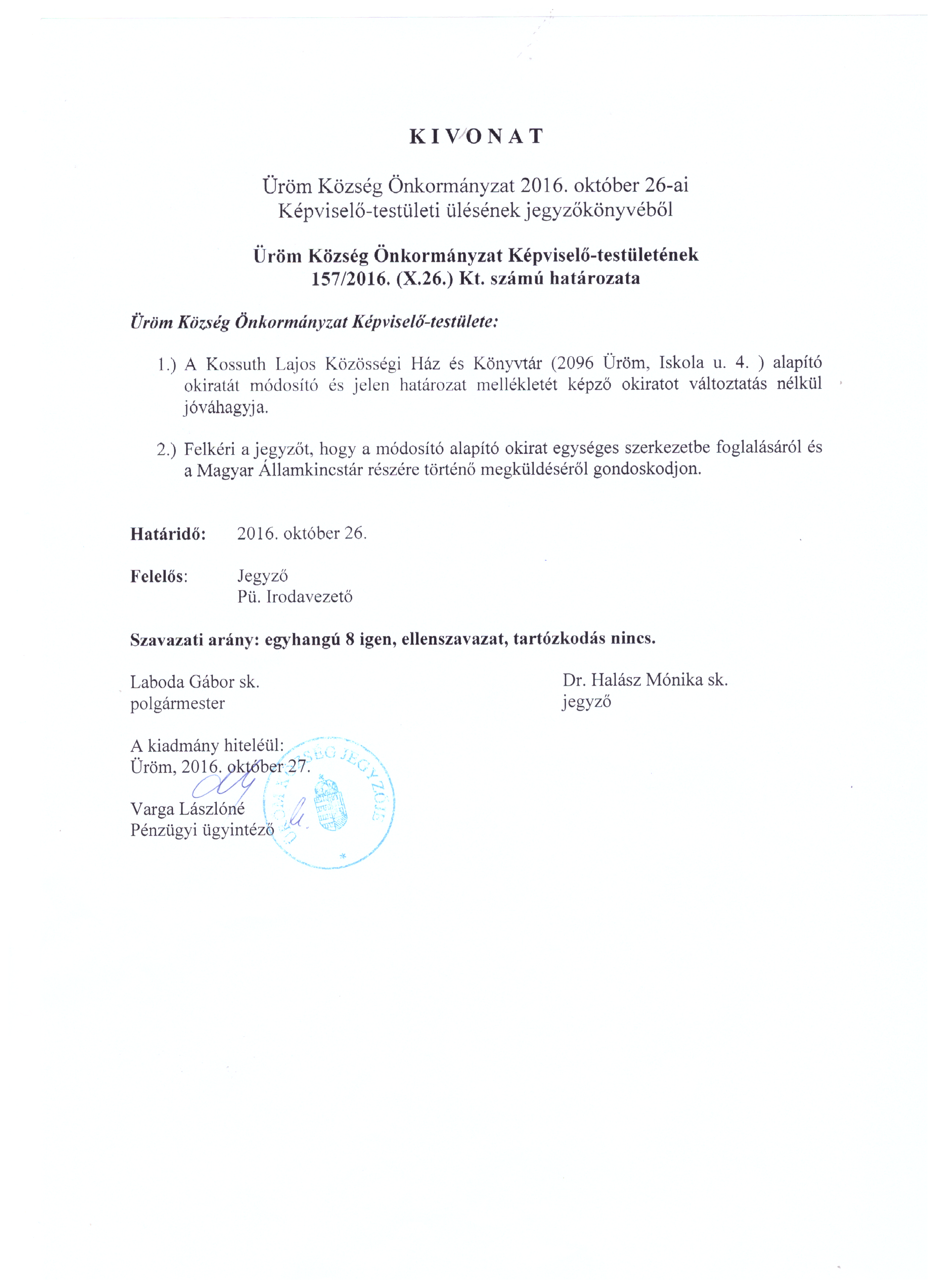 Alapító okirat 4. oldala